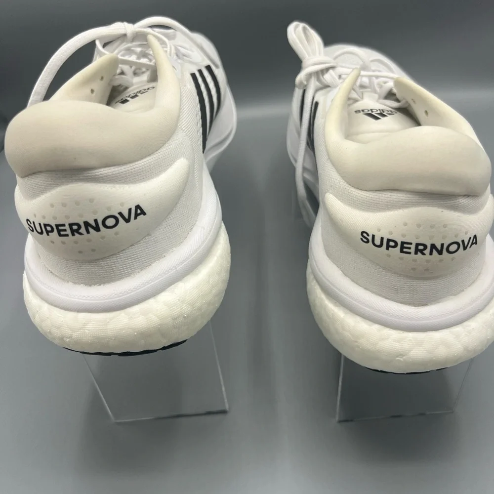 Adidas Shoes Mens Size 14 Supernova 2 White Black Mesh Low Top Running Sneaker - Picture 4 of 8